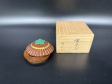 石津外記　傘　香合　共箱